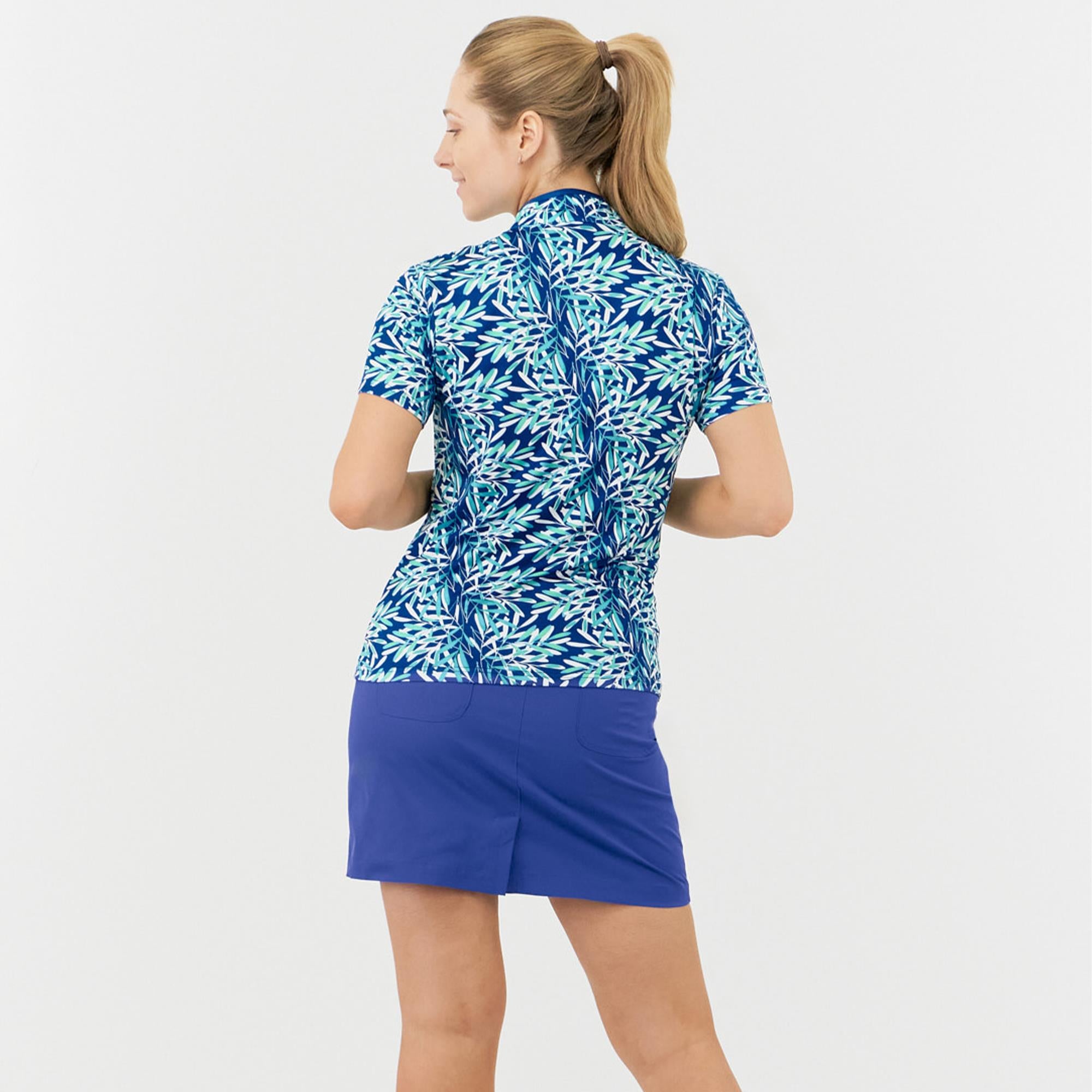 Pure Golf Ellen Ladies Golf Polo Shirt Floating Palms Yale